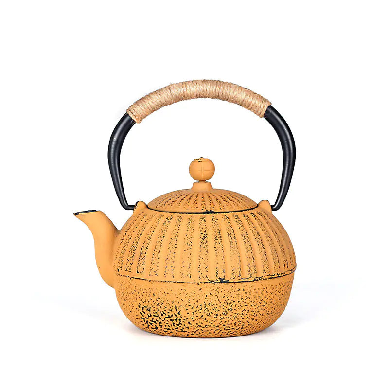 Pumpkin Cast Iron Japanese Teapot