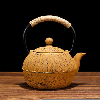 Pumpkin Cast Iron Japanese Teapot
