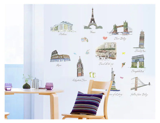 Living Room Wall Stickers for Background Decoration
