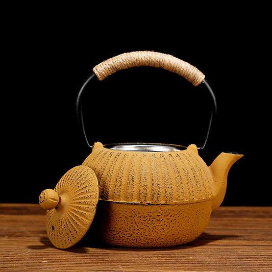 Pumpkin Cast Iron Japanese Teapot